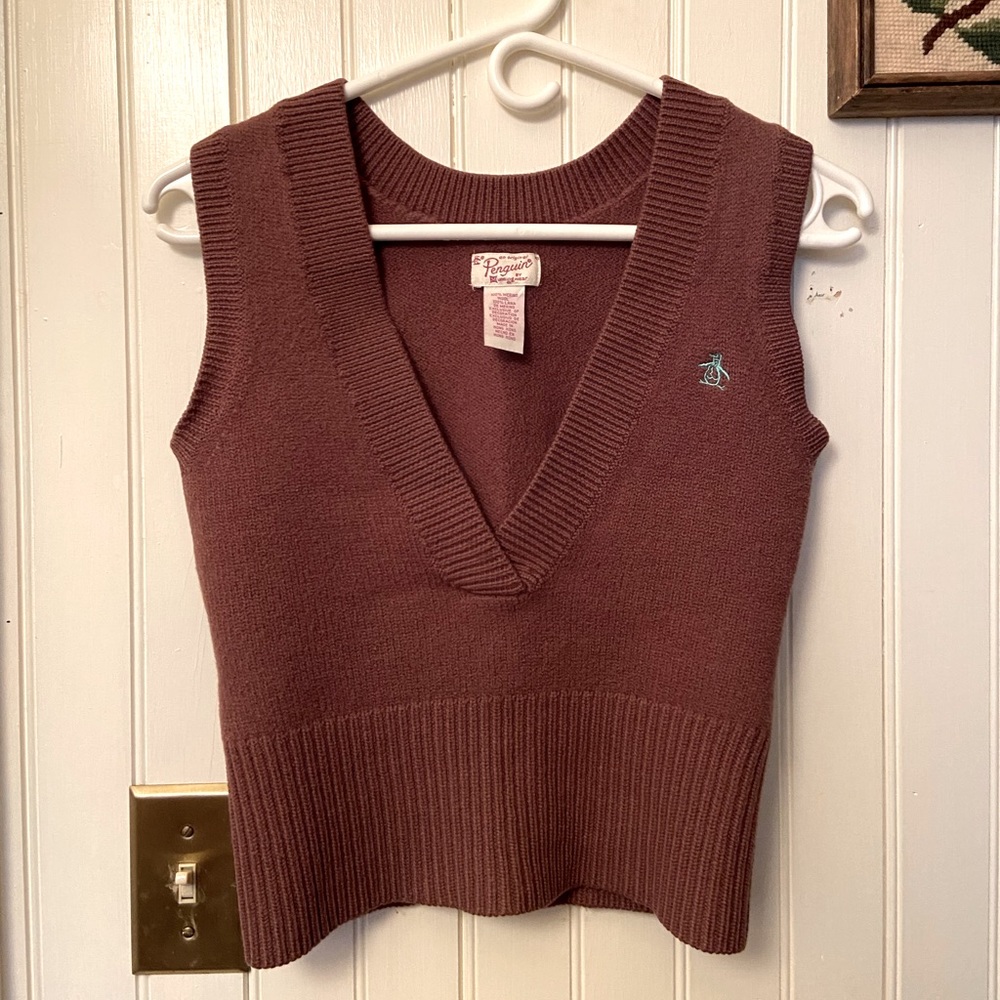 Penguin v-neck sweater vest